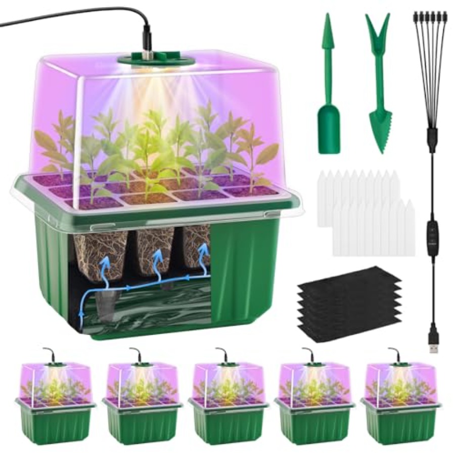 Greenhouse Mini Indoor - Seed Starter Tray with Light 6