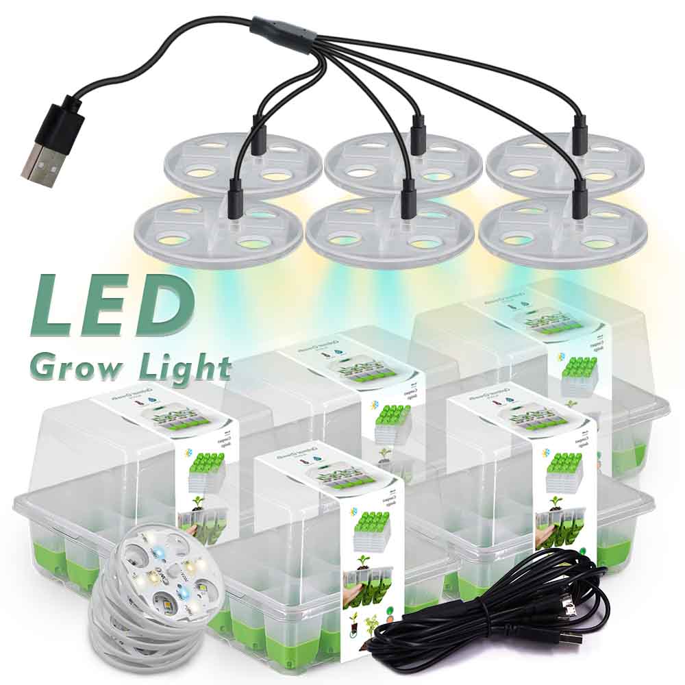 Greenhouse Mini Indoor - LED Grow Light Seedling Starter Tray