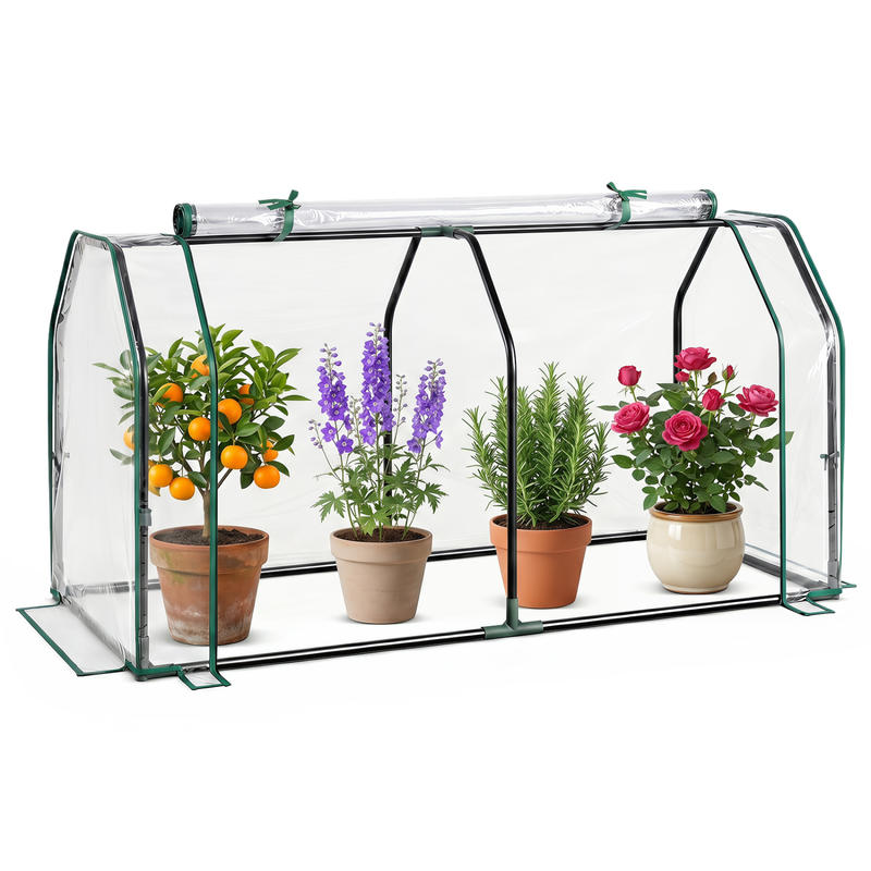 Greenhouse Mini Indoor - Portable Mini Greenhouse With Zippered Door,