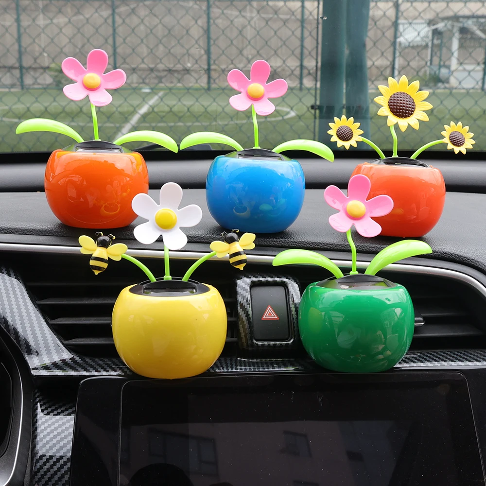 Gardening Tools Cute - Car Ornament Solar Powered Dancing Shaking