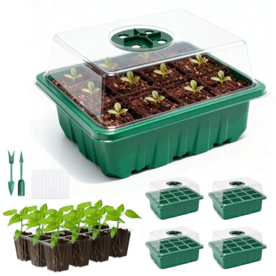 Greenhouse Mini Indoor - 5 Packs Seed Starter Tray with