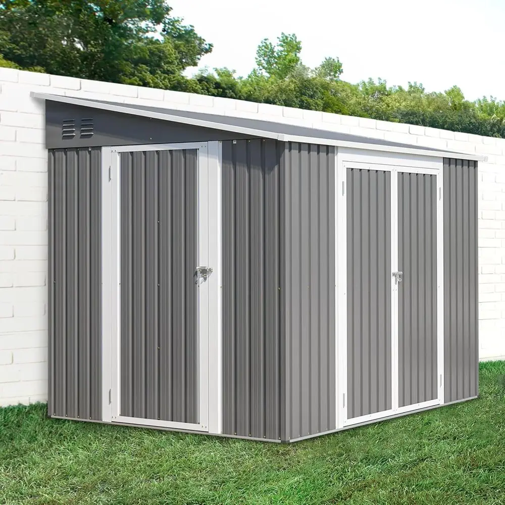 Gardening Tools - 8ft x 6ft Outdoor Metal Storage