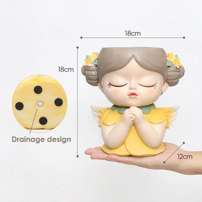 7 inch Cute Angel Girl Face Pl - огляд і ціна Gardening Tools Cute