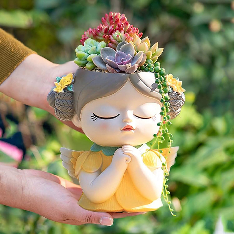 7 inch Cute Angel Girl Face Pl - огляд і ціна Gardening Tools Cute