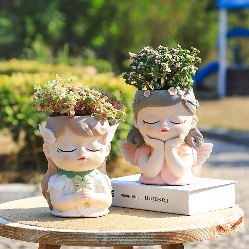 7 inch Cute Angel Girl Face Pl - огляд і ціна Gardening Tools Cute