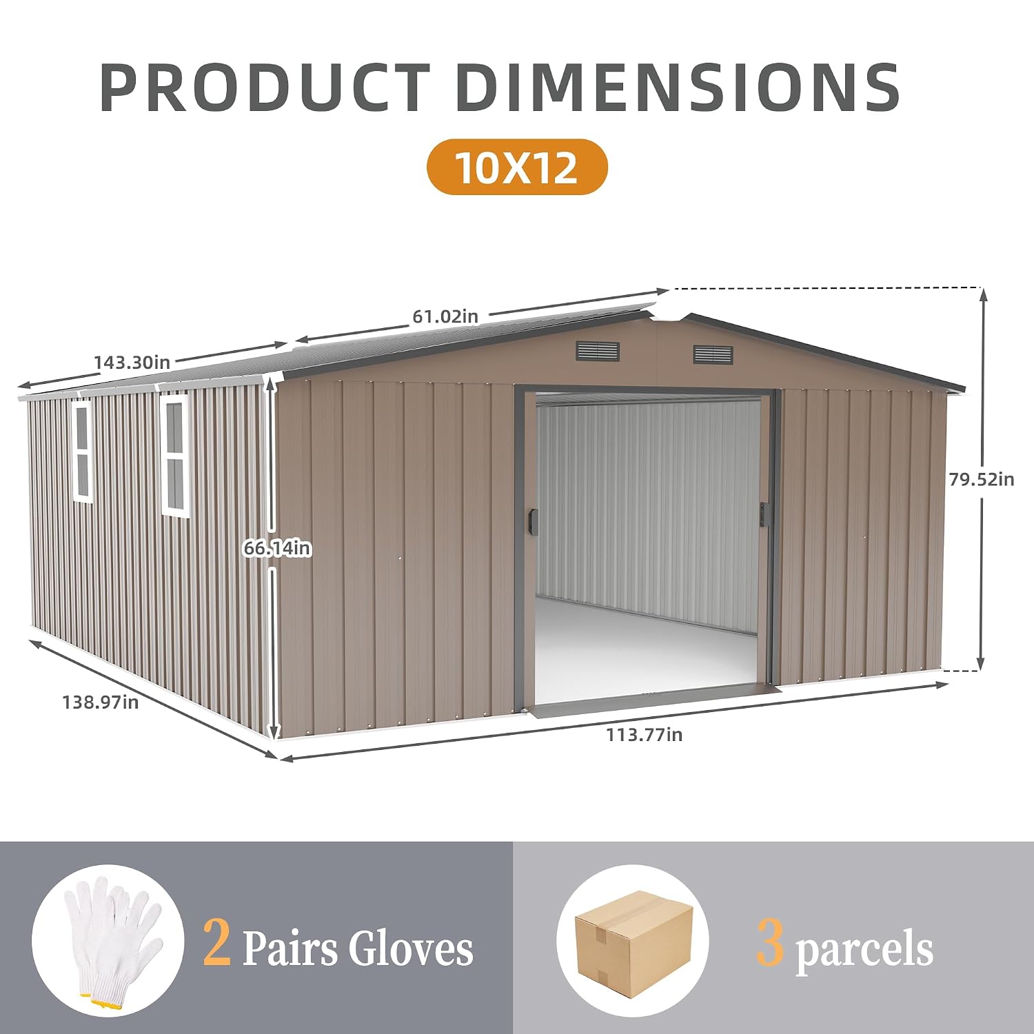 10x12 FT Outdoor Storage Shed, - огляд і ціна Gardening Tools