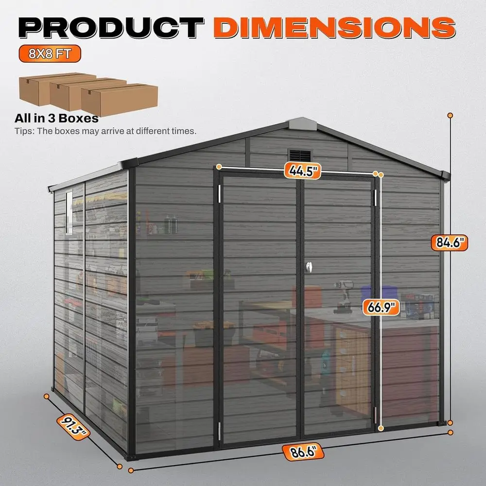 8x8 Outdoor Storage Shed with  - огляд і ціна Gardening Tools