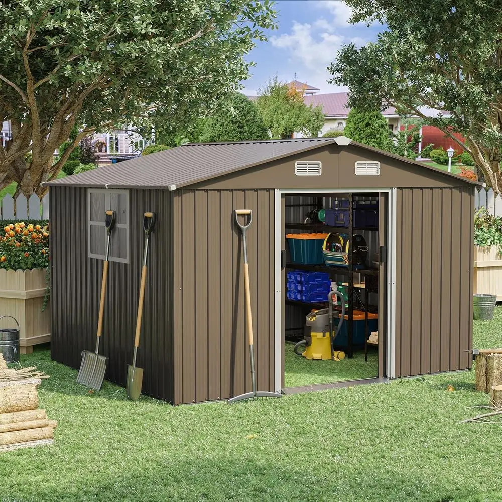 10T x 8T Outdoor Metal Storage - огляд і ціна Gardening Tools