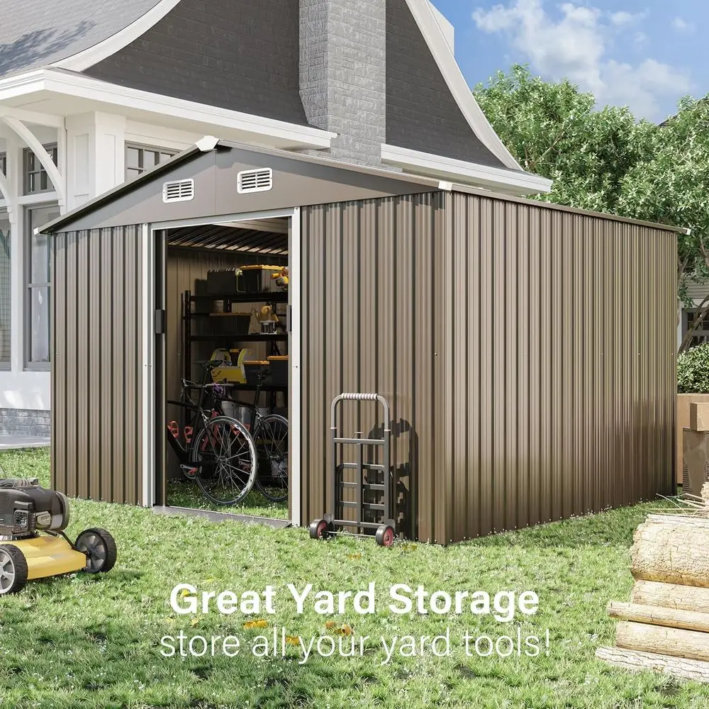 10T x 8T Outdoor Metal Storage - огляд і ціна Gardening Tools