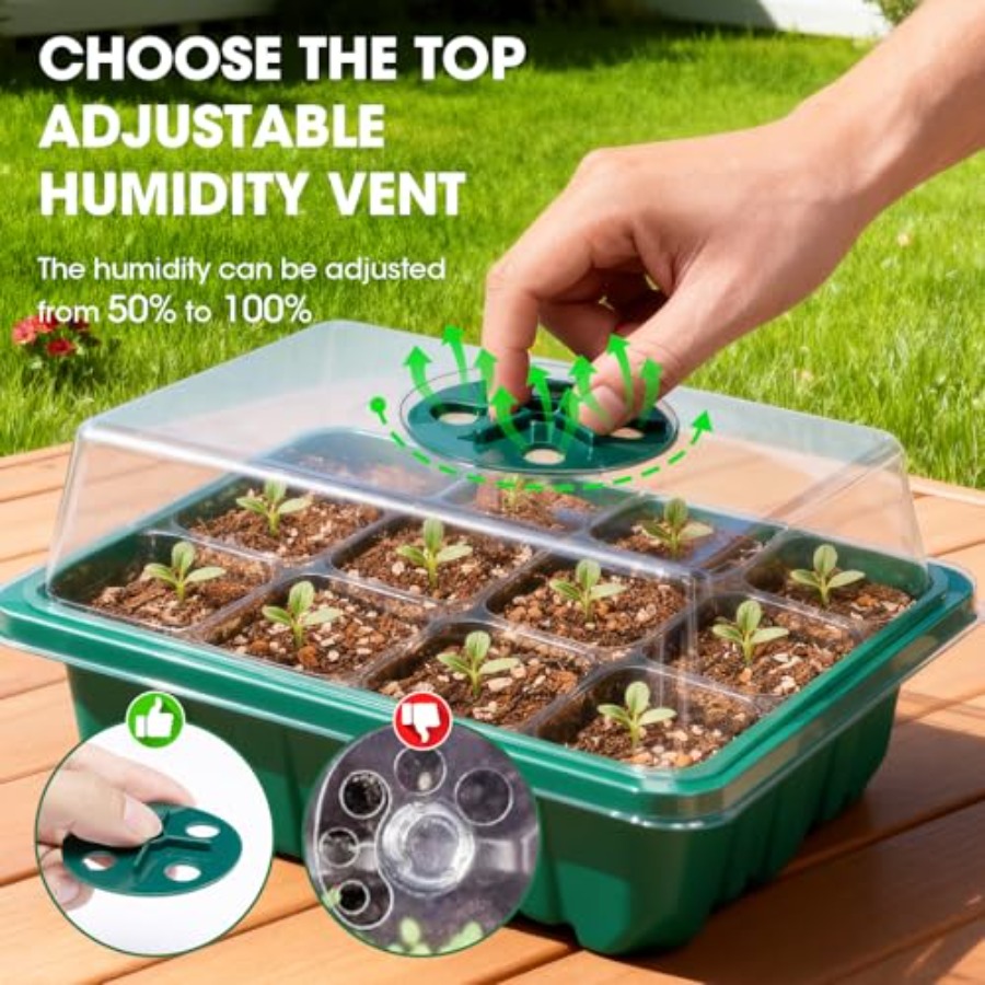 5 Packs Seed Starter Tray with - огляд і ціна Greenhouse Mini Indoor