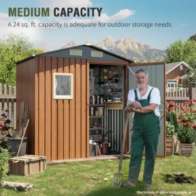 Outdoor Storage Shed 6x4 Ft, L - огляд і ціна Gardening Tools