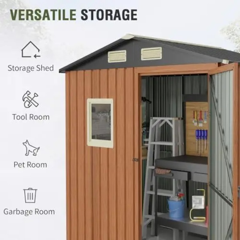 Outdoor Storage Shed 6x4 Ft, L - огляд і ціна Gardening Tools