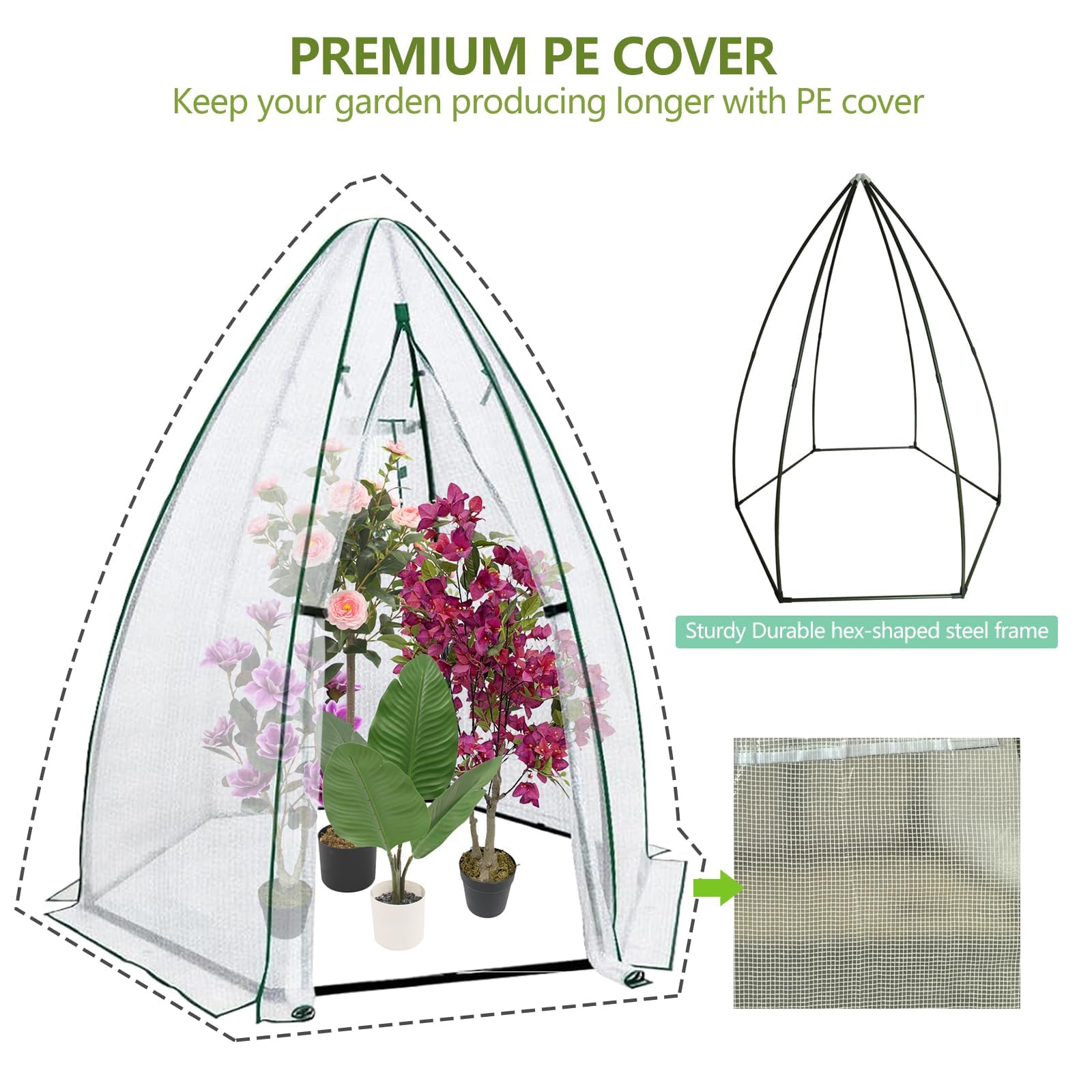54x54x71 Mini Hexagonal Greenh - огляд і ціна Greenhouse Mini Indoor